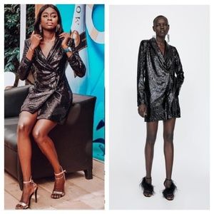 Zara sequin dress